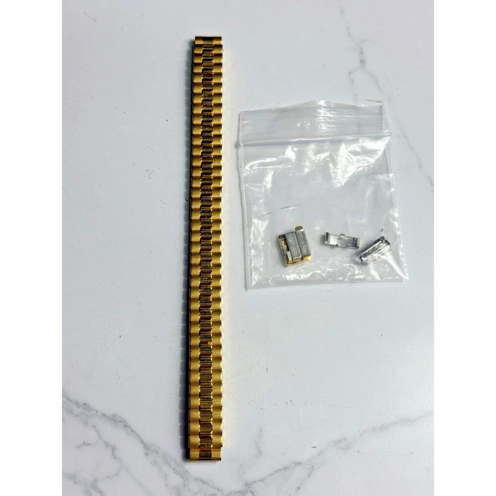 Hadley Roma Vintage Watch Band Gold Micron Plate Expansion 8mm 10mm Long Unused